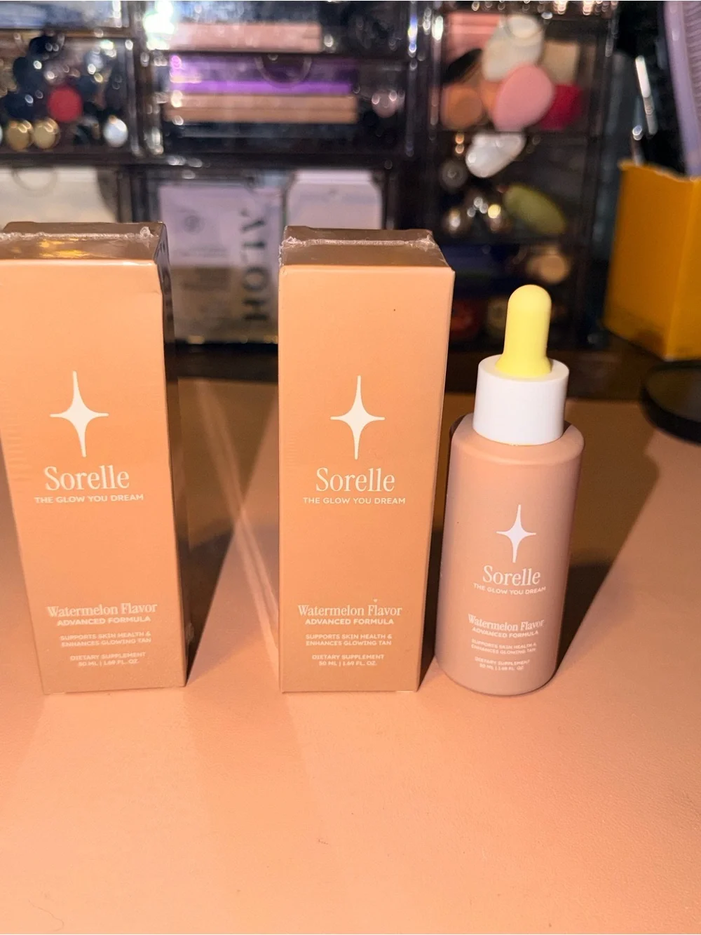 2 x Sorelle The Glow You Dream Tanning Drops, Watermelon Flavor, 1.69 oz